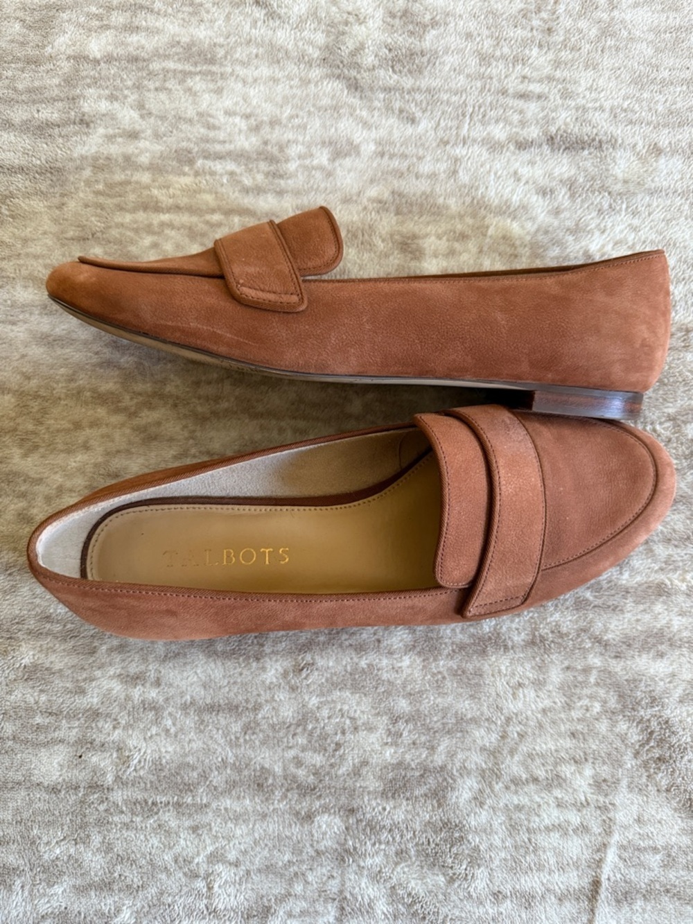 Talbots Women's Suede Penny Loafer - Rust Brown - Picture 2 of 10